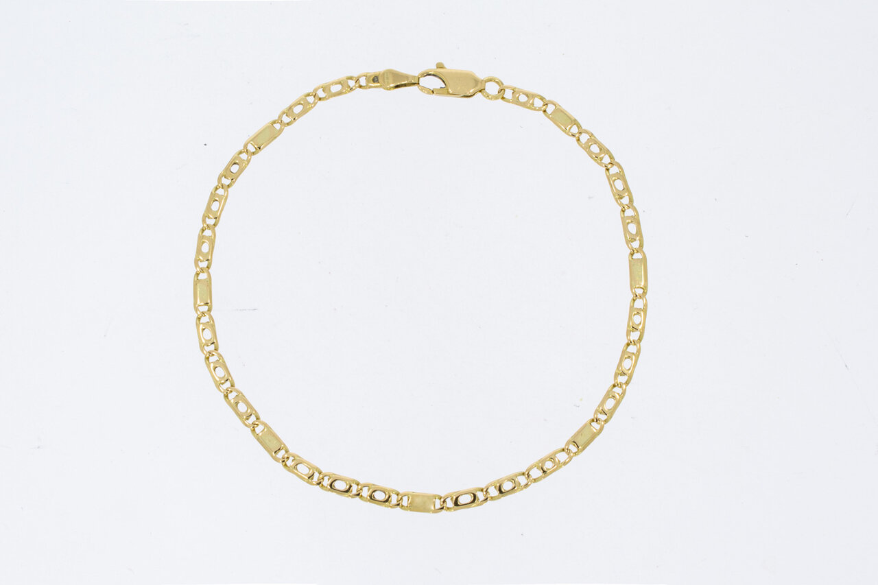 18 Karaat geelgouden Valkoog armband - 20,7 cm