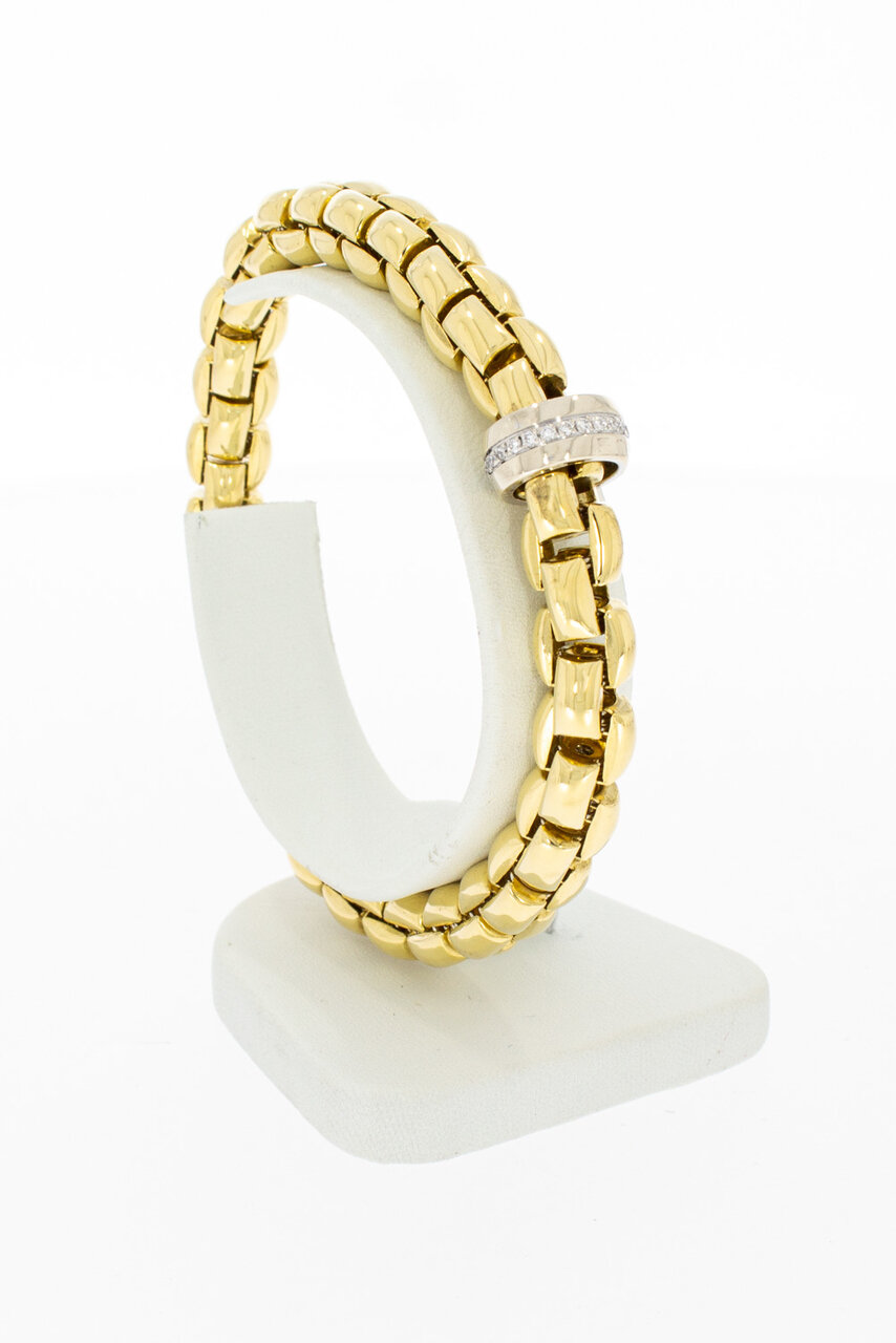 18 Karaat bicolor gouden FOPE Flex armband - 19 cm