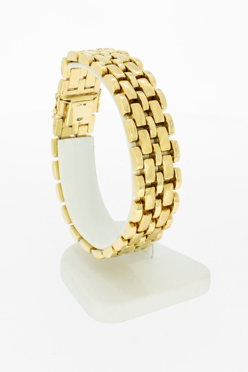 14 Karaat gouden Tank armband - 19,2 cm
