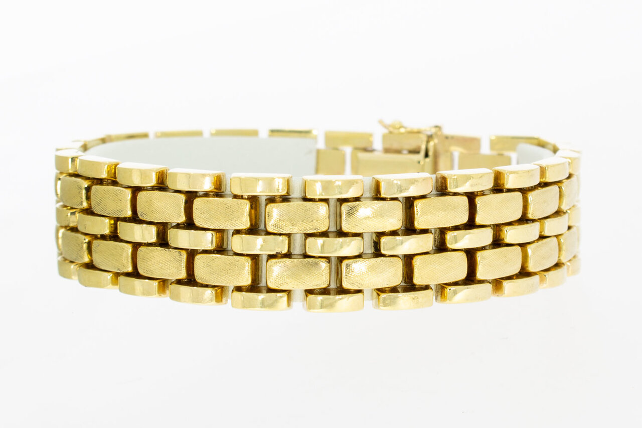 14 Karaat gouden Tank armband - 19,2 cm