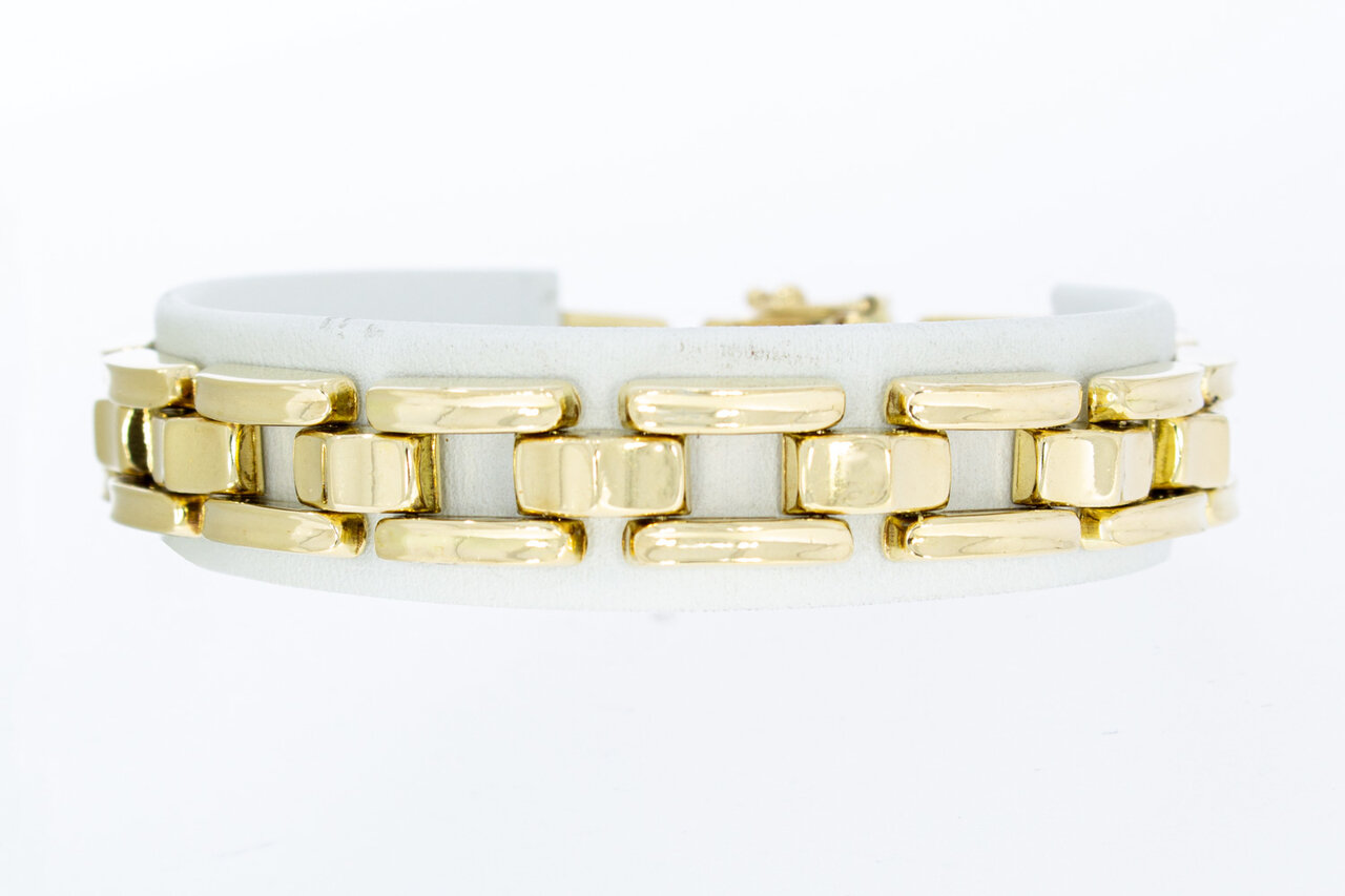 14 Karaat gouden Tank armband - 19,5 cm