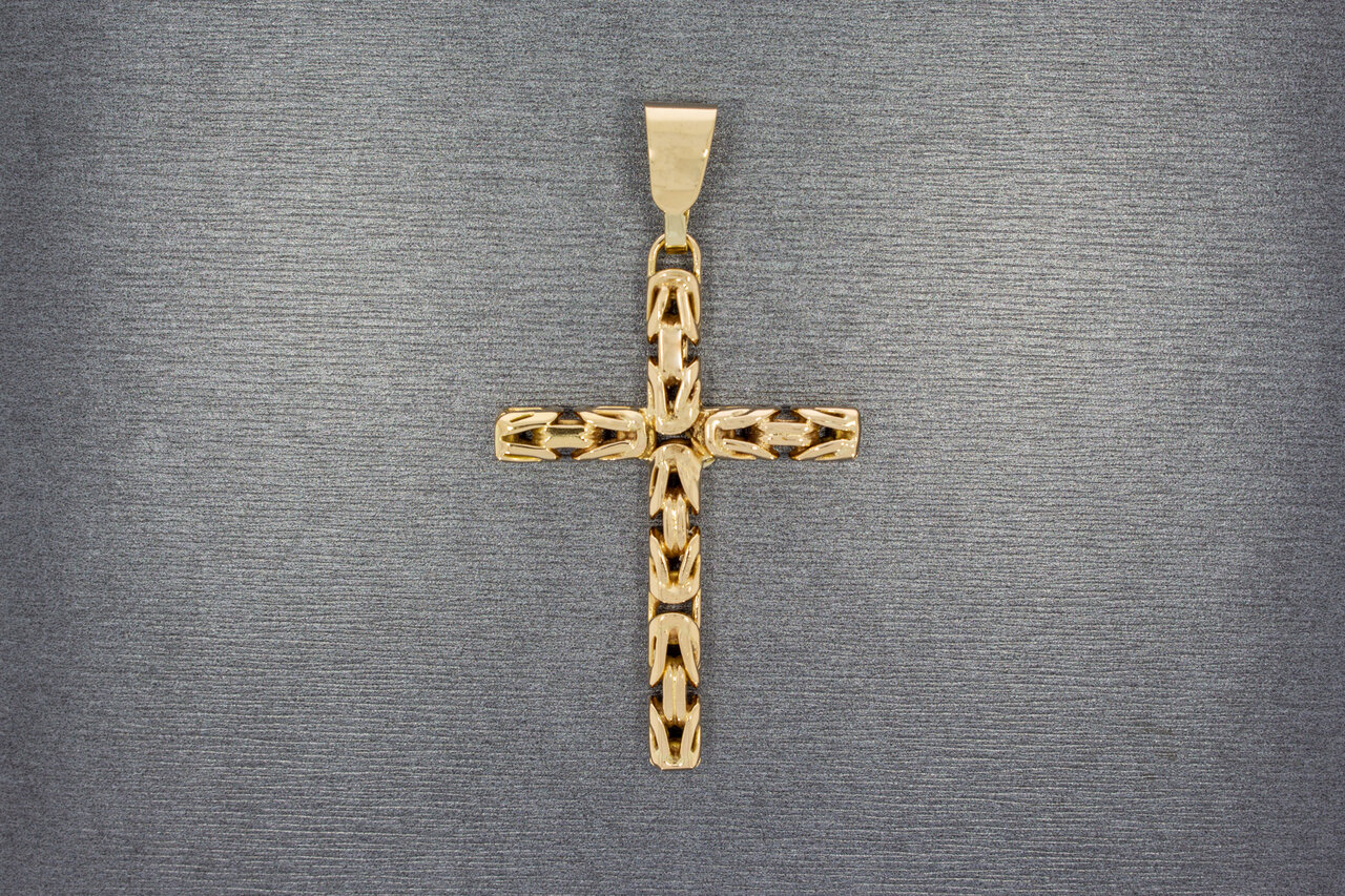 18 Karaat gouden Kruis hanger - 5,9 cm