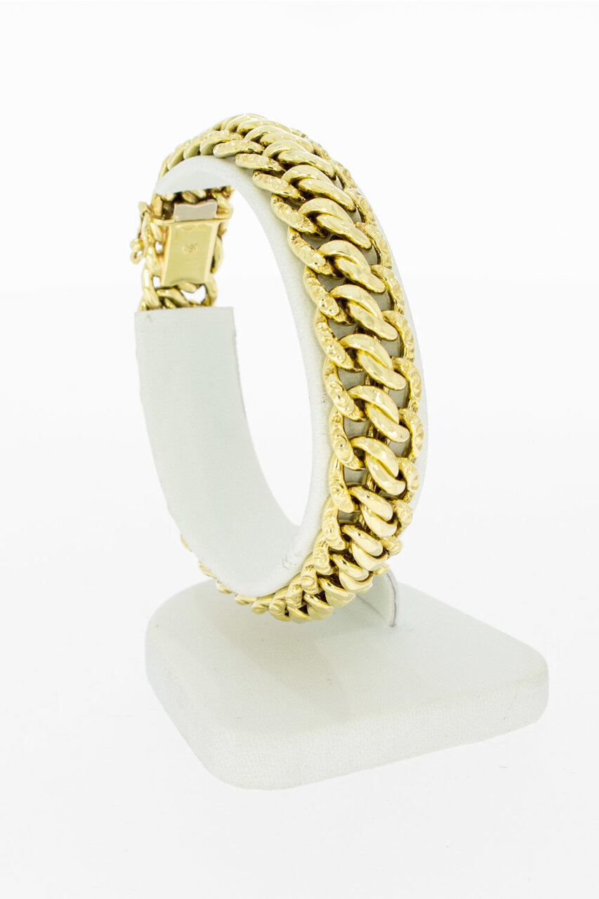 14 Karaat gouden gevlochten armband - 18,7 cm