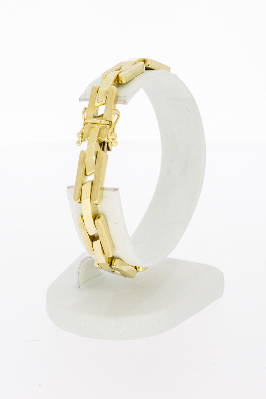 14 Karaat gouden staafjes armband - 18,3 cm