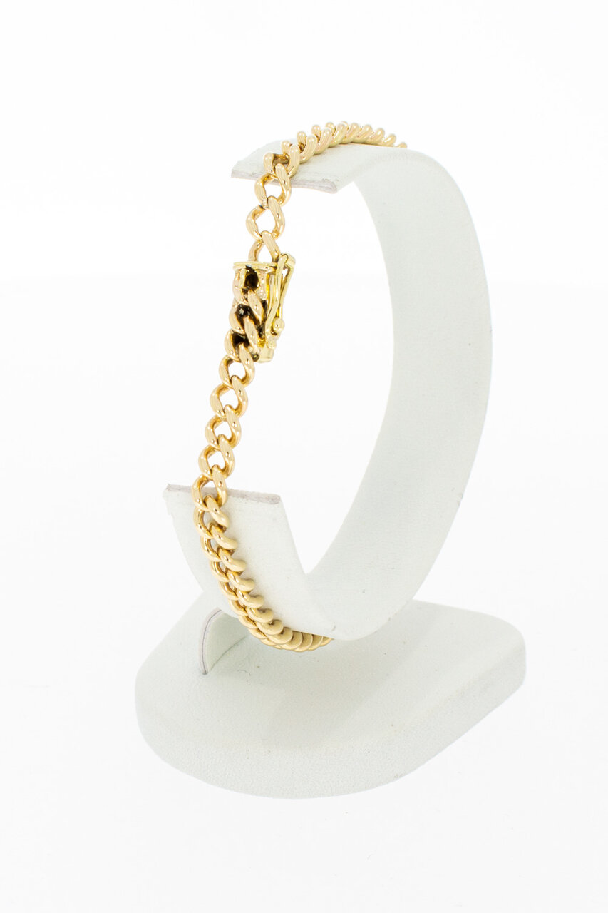 14 Karaat gouden ''open'' Gourmet armband - 19,7 cm