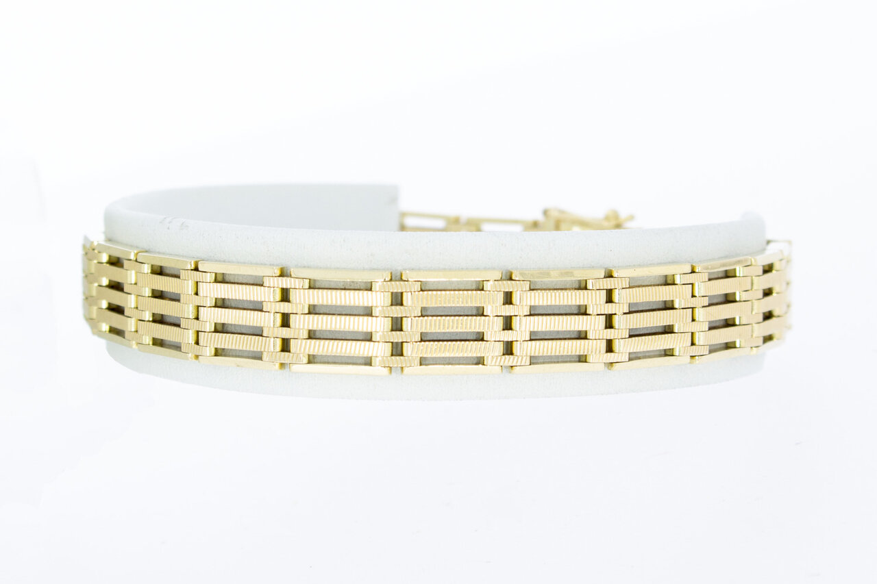 14 Karaat gouden Tank armband - 20,2 cm