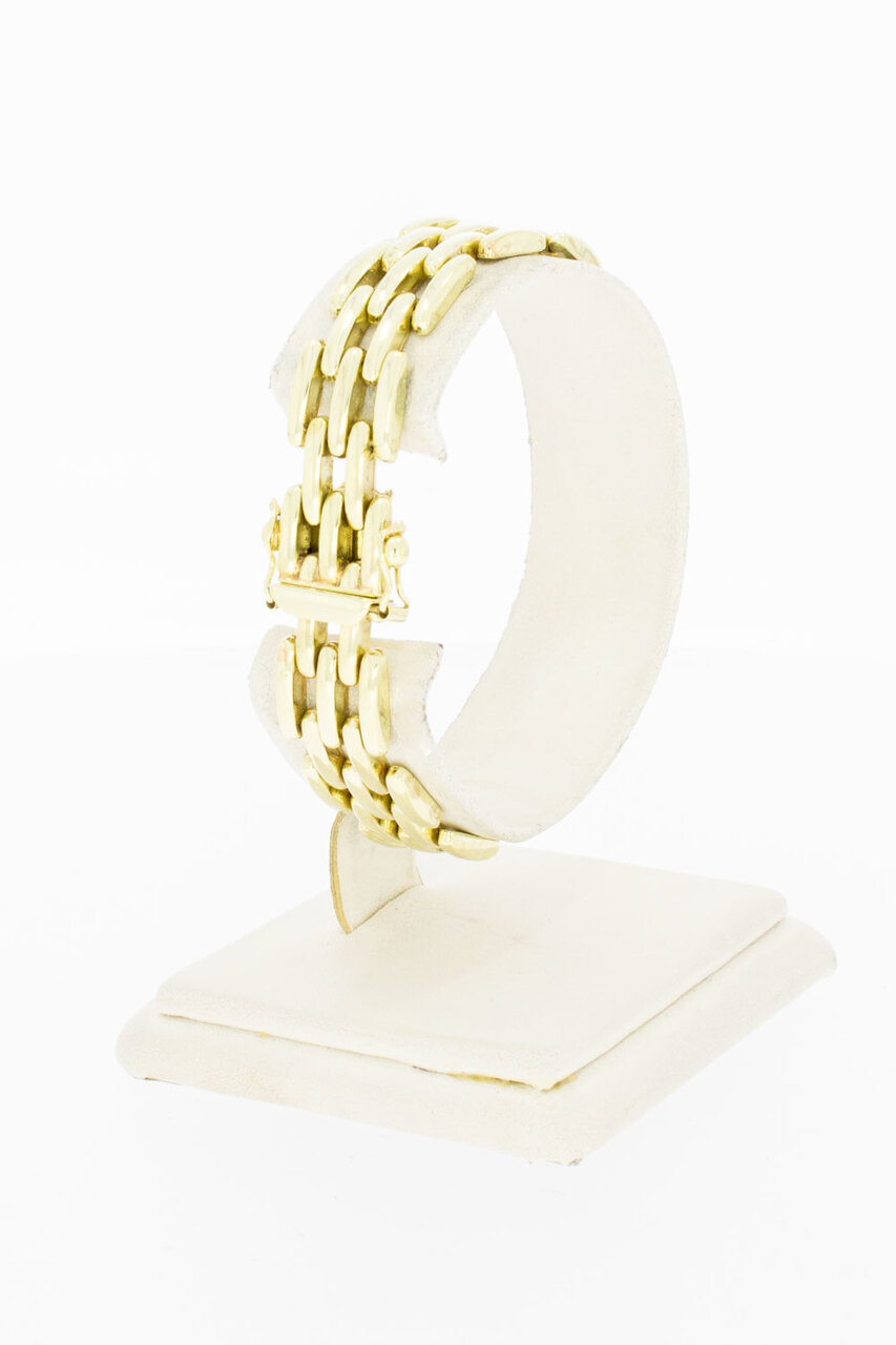 14 Karaat gouden Staafjes armband - 18,2 cm