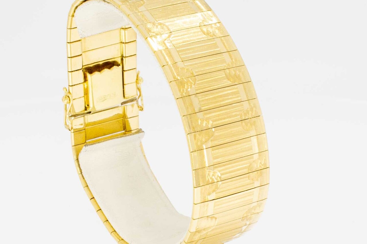 18 Karaat gouden Plaatjes armband - 19,3 cm