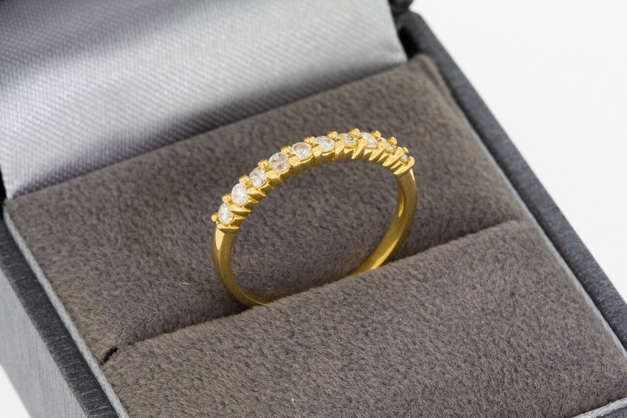18 karaat gouden diamant aanschuifring - 15,8