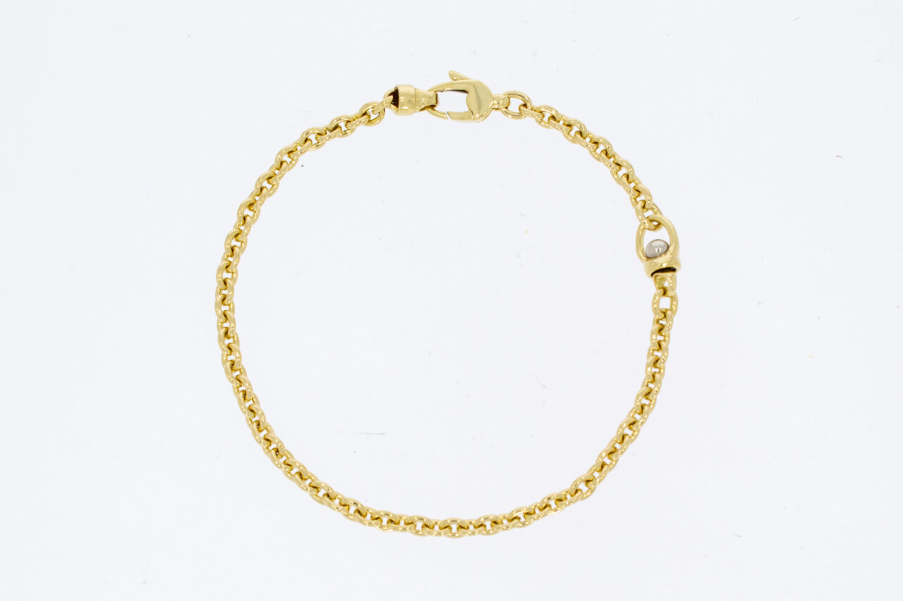 18 Karaat geelgouden Ankerarmband - 19,5 cm