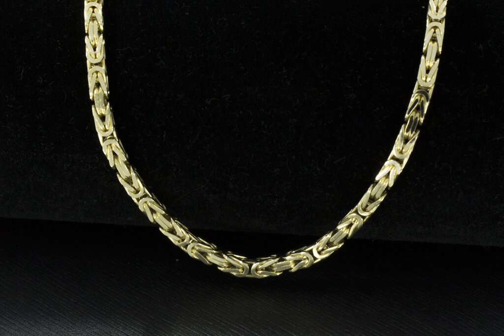14 karaat geel gouden Koningsarmband - 22 cm