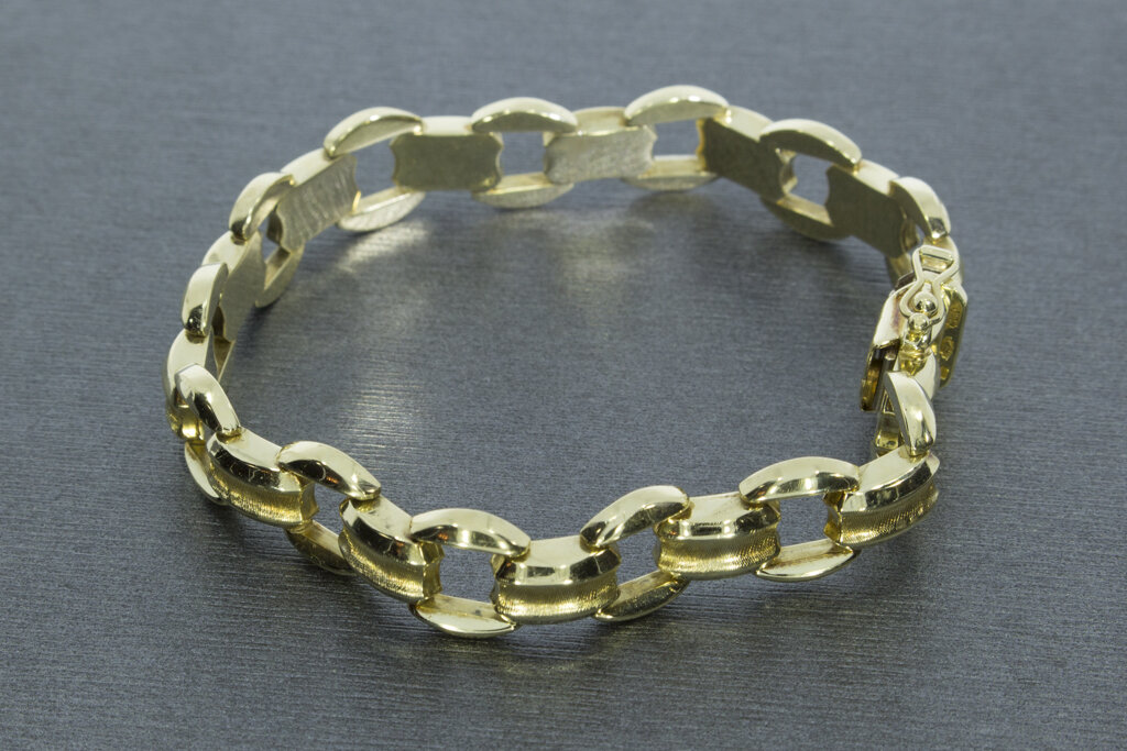 14 karaat gouden Vintage fantasie armband - 19 cm