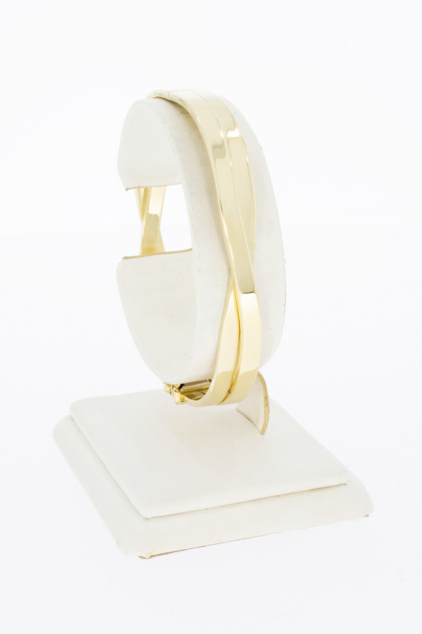 Crossover 14 karaat gouden Slavenarmband - 57,9 x 49,6 mm