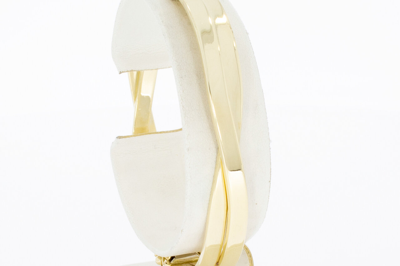 Crossover 14 karaat gouden Slavenarmband - 57,9 x 49,6 mm