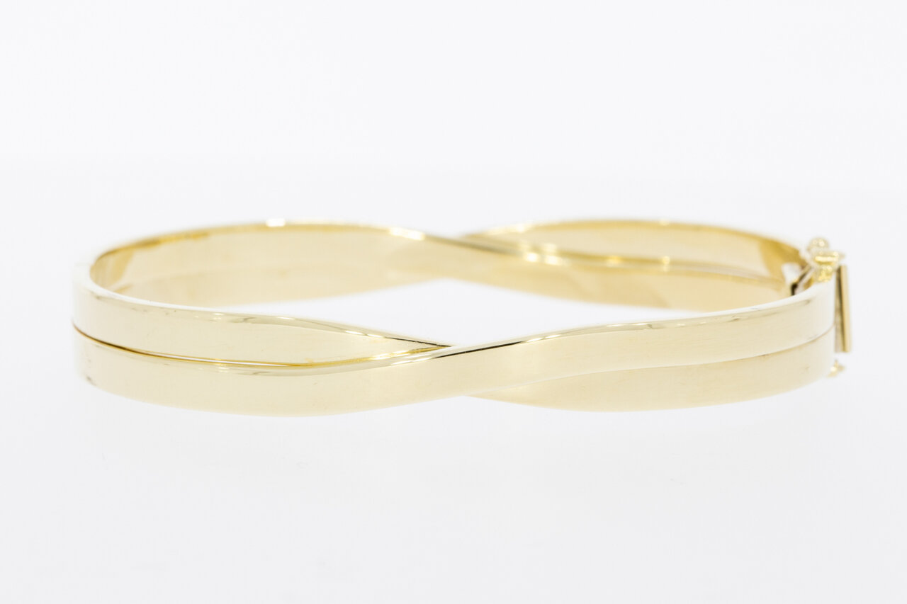 Crossover 14 karaat gouden Slavenarmband - 57,9 x 49,6 mm