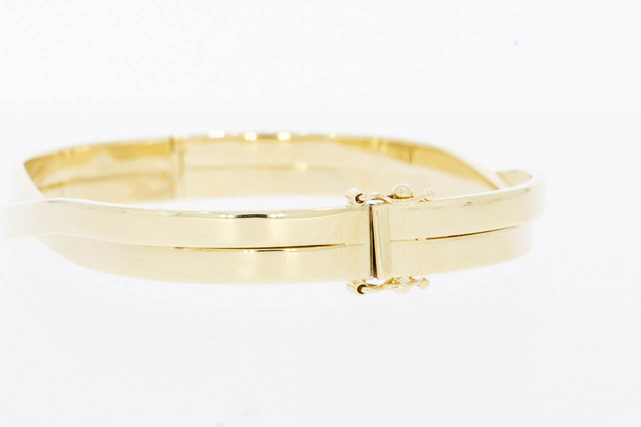 Crossover 14 karaat gouden Slavenarmband - 57,9 x 49,6 mm