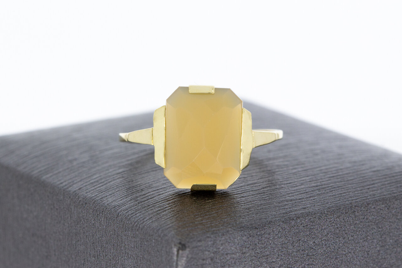 14 karaat gouden Vintage Carneool ring - 18,8 mm