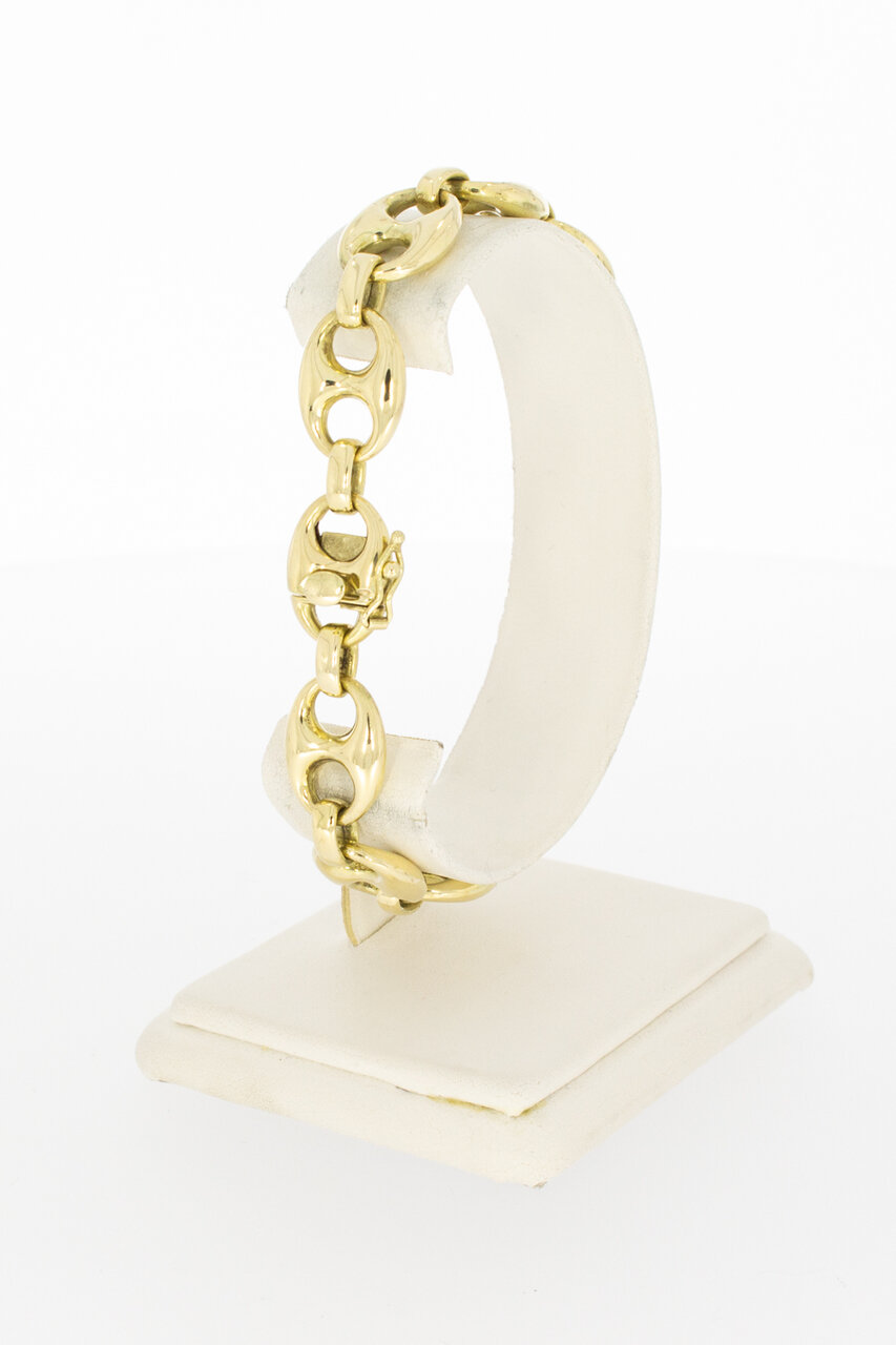 14 karaat gouden Anker armband- 21 cm