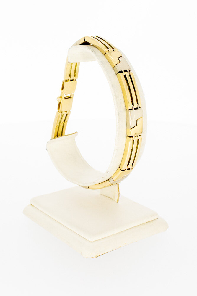 14 Karaat gouden Staafjes armband - 21 cm