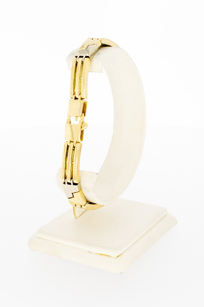 14 Karaat gouden Staafjes armband - 21 cm
