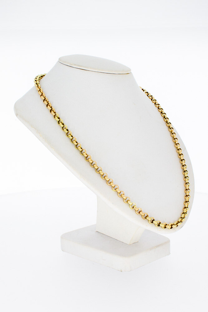 14 Karaat geel gouden Anker schakel Collier - 44,5 cm