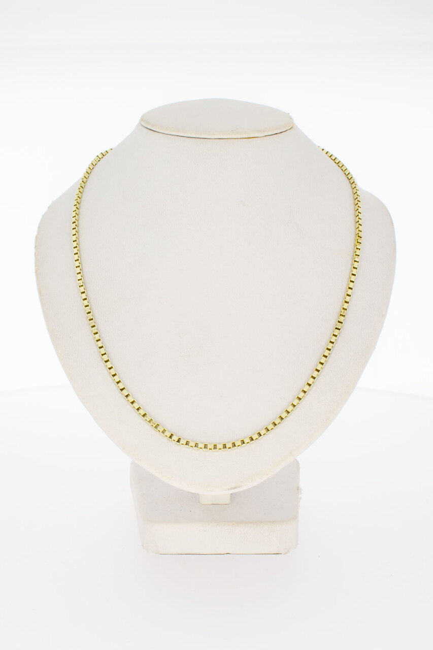 14 Karaat geel gouden Venetiaanse schakel Collier - 43 cm