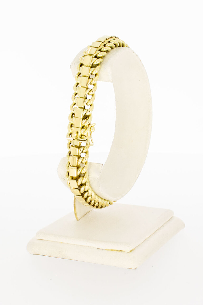 14 Karaat geel gouden gevlochten Rug armband - 20,5 cm