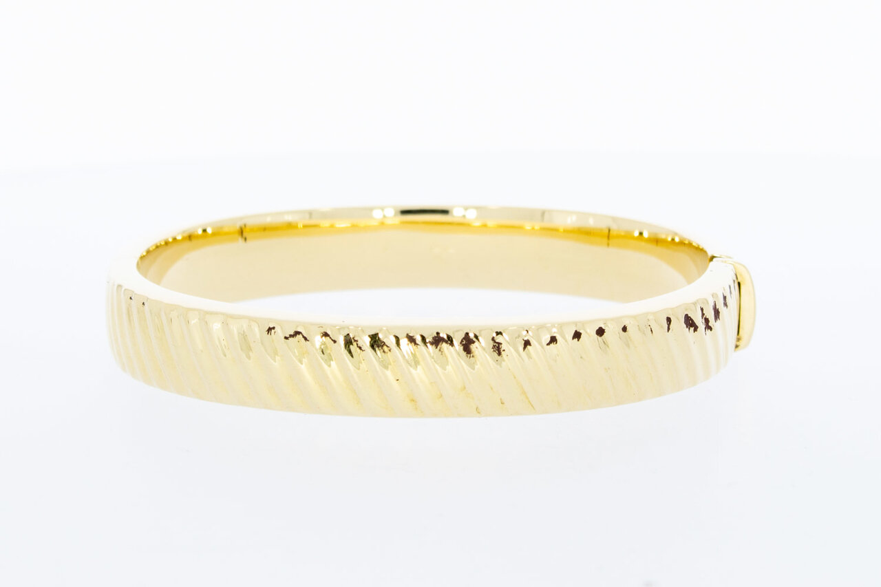 18 Karaat gouden gefigureerde Slavenarmband (61,5 x 52,6)