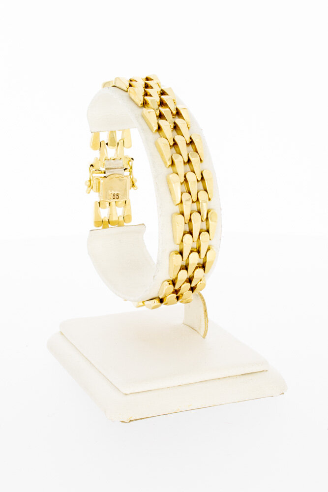 14 karaat gouden Staafjes armband - 19 cm