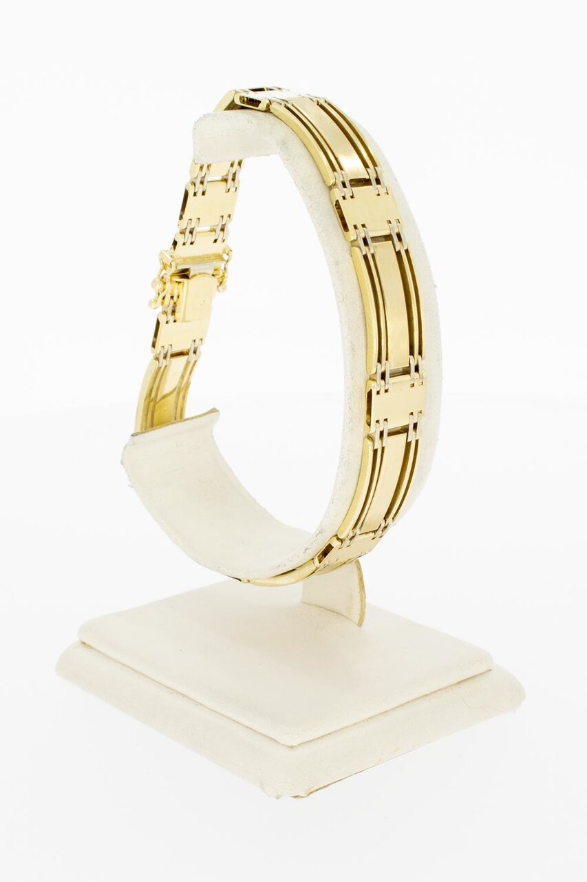 14 Karaat gouden Staafjes armband- 21,4 cm