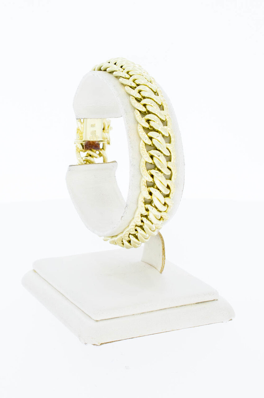 14 Karaat gevlochten gouden armband - 18,6 cm