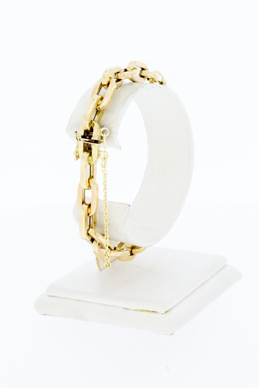 14 Karaat geelgouden Anker armband - 20 cm