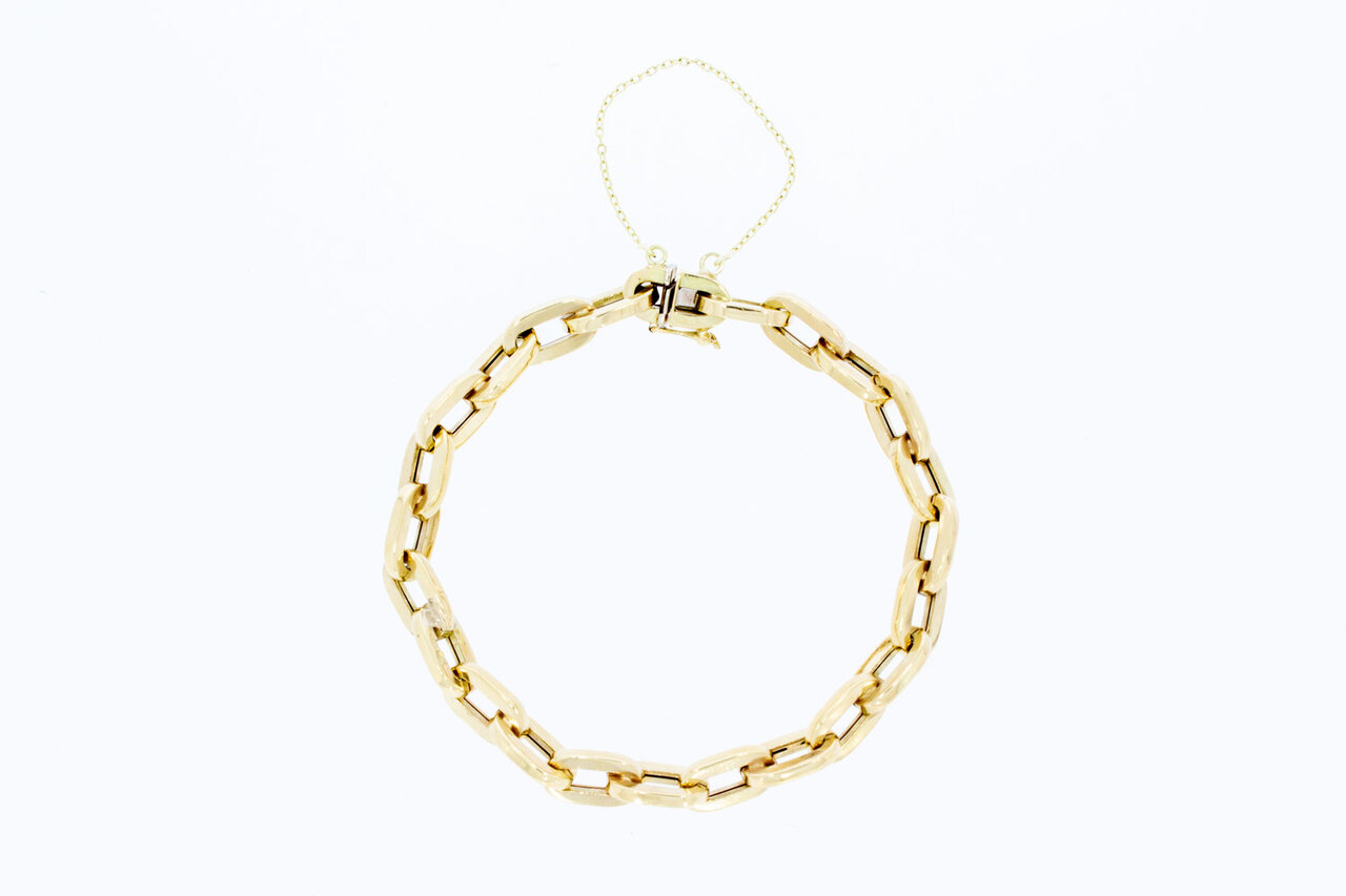 14 Karaat geelgouden Anker armband - 20 cm