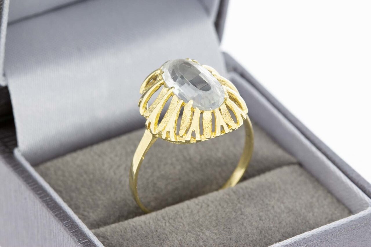 Vintage 14 Karaat gouden Aquamarijn ring - 20,2