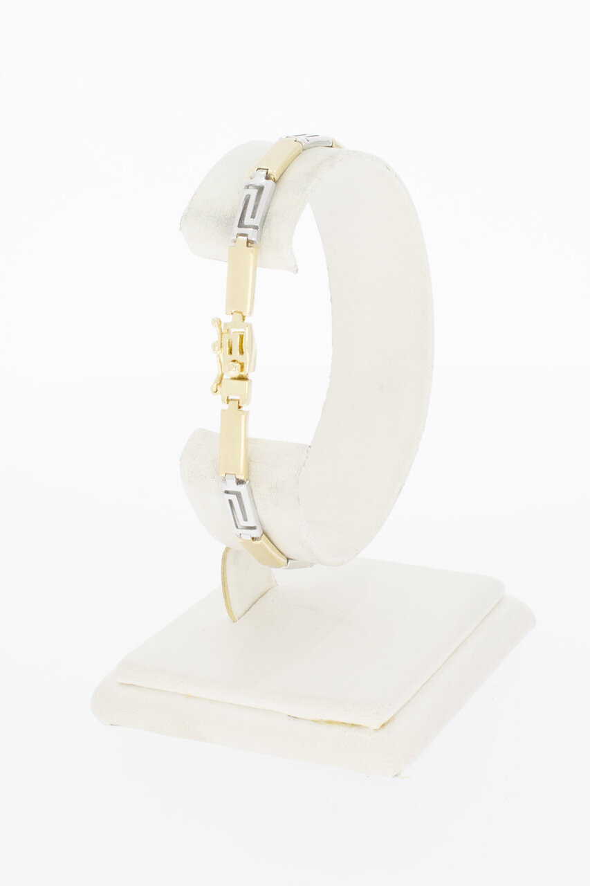 14 Karaat gouden Versace- style Staafjes armband - 18.7 cm