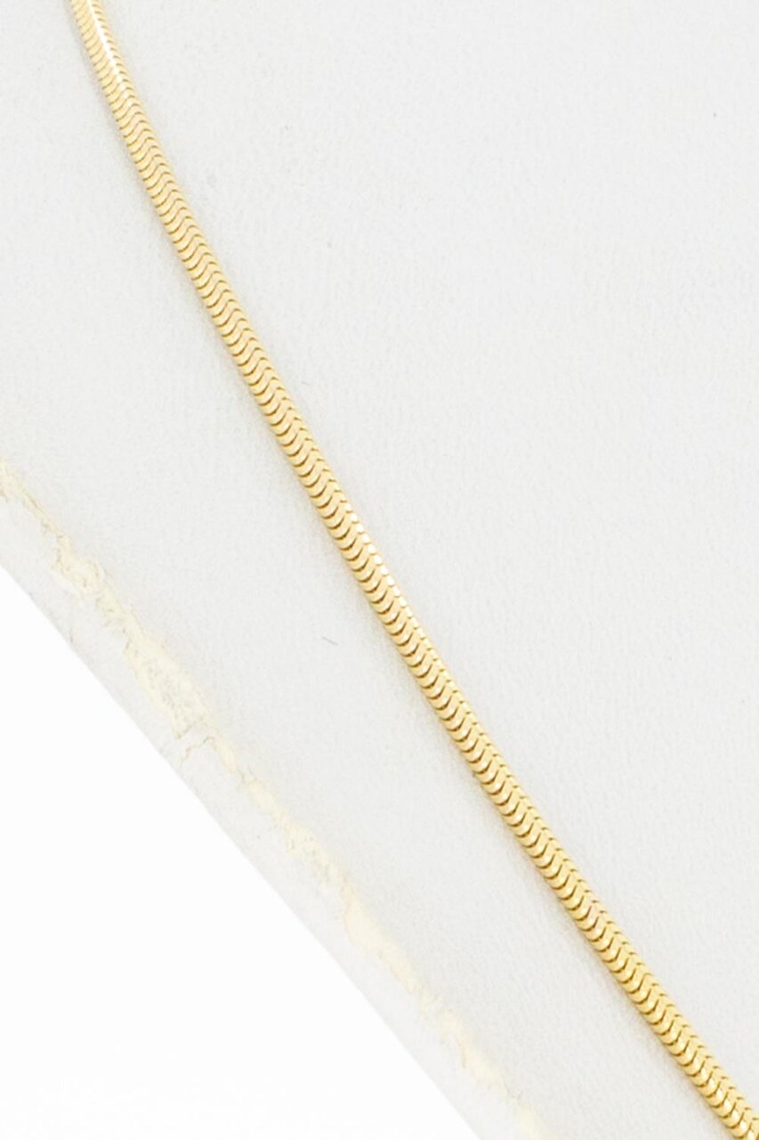 Slangen Collier 14 Karaat geel goud - 42,5 cm