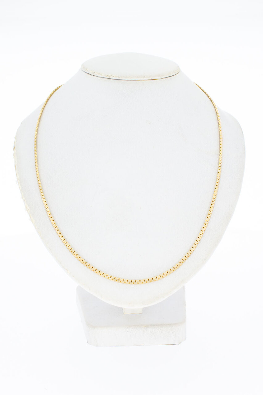 14 Karaat geel gouden Fantasie schakel Collier - 46 cm