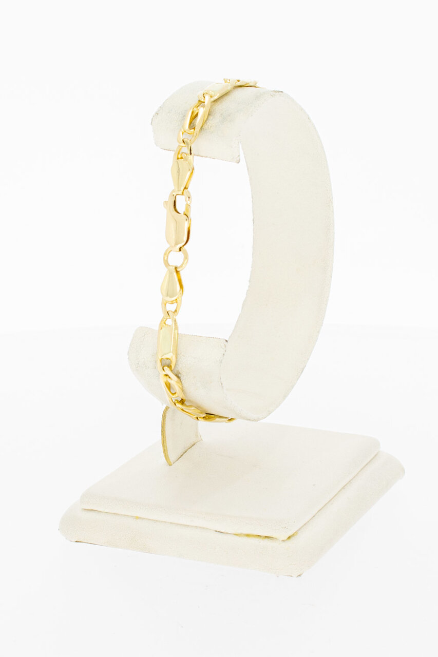 14 Karaat gouden Valkoog schakelarmband - 20 cm
