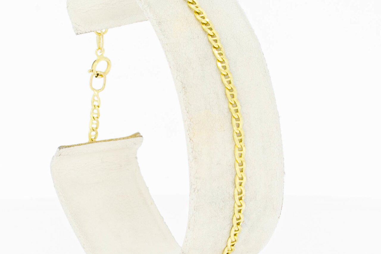 14 Karaat gouden Anker armbandje - 18,5 cm