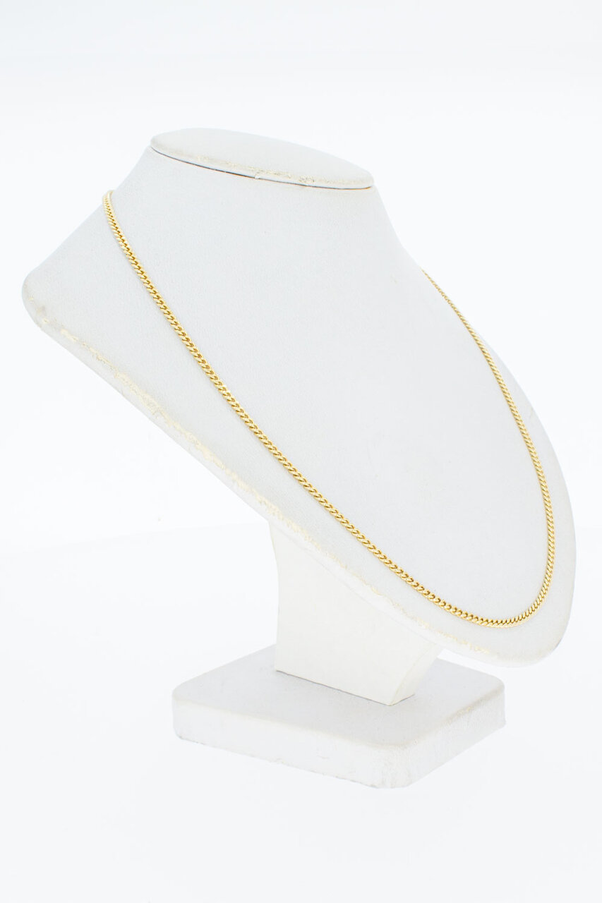 14 Karaat gouden geslepen Gourmet schakelketting - 51,3 cm