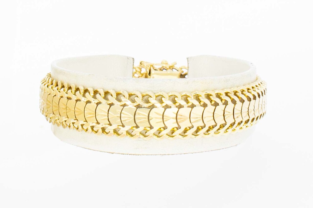 14 Karaat gevlochten viintage gouden armband - 18 cm