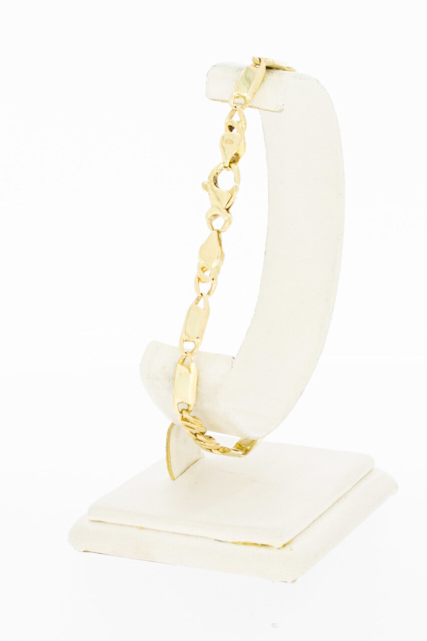 14 Karaat Valkoog gouden armband - 22,5 cm