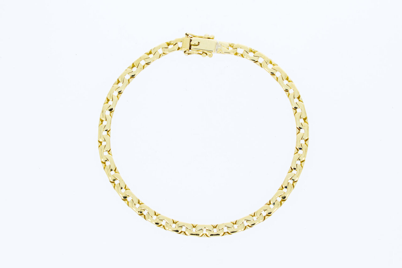 18 Karaat Gourmet gouden armband - 20,7 cm