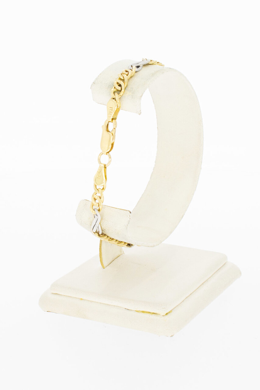 14 Karaat Valkoog Infinity gouden armband - 19,7 cm