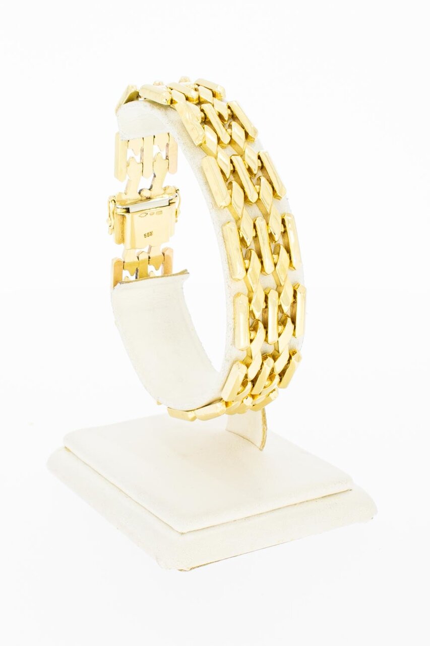 14 Karaat gouden Staafjes armband - 19,6 cm
