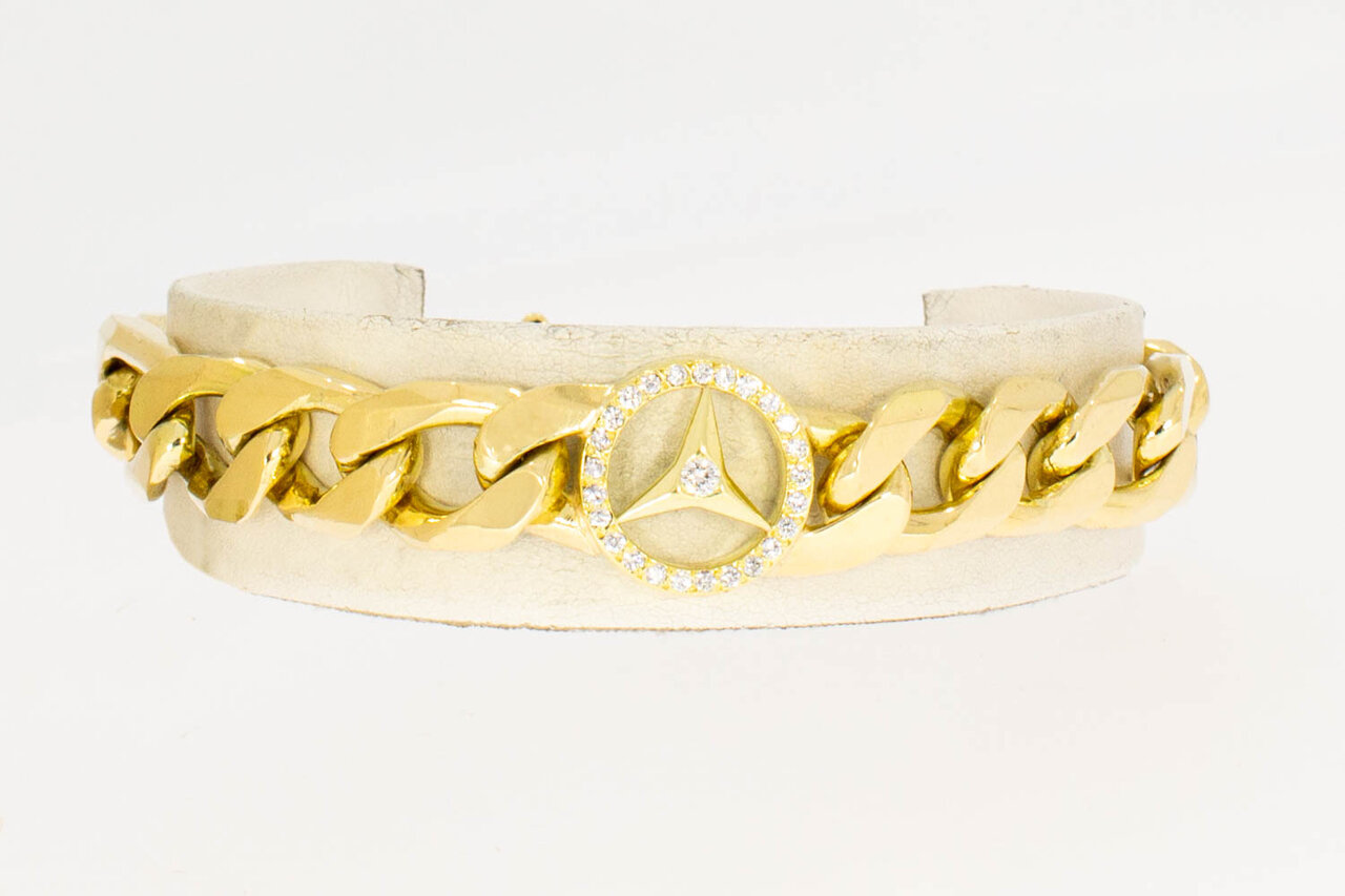 18 Karaat geel gouden Gourmet  armband - 21,4 cm