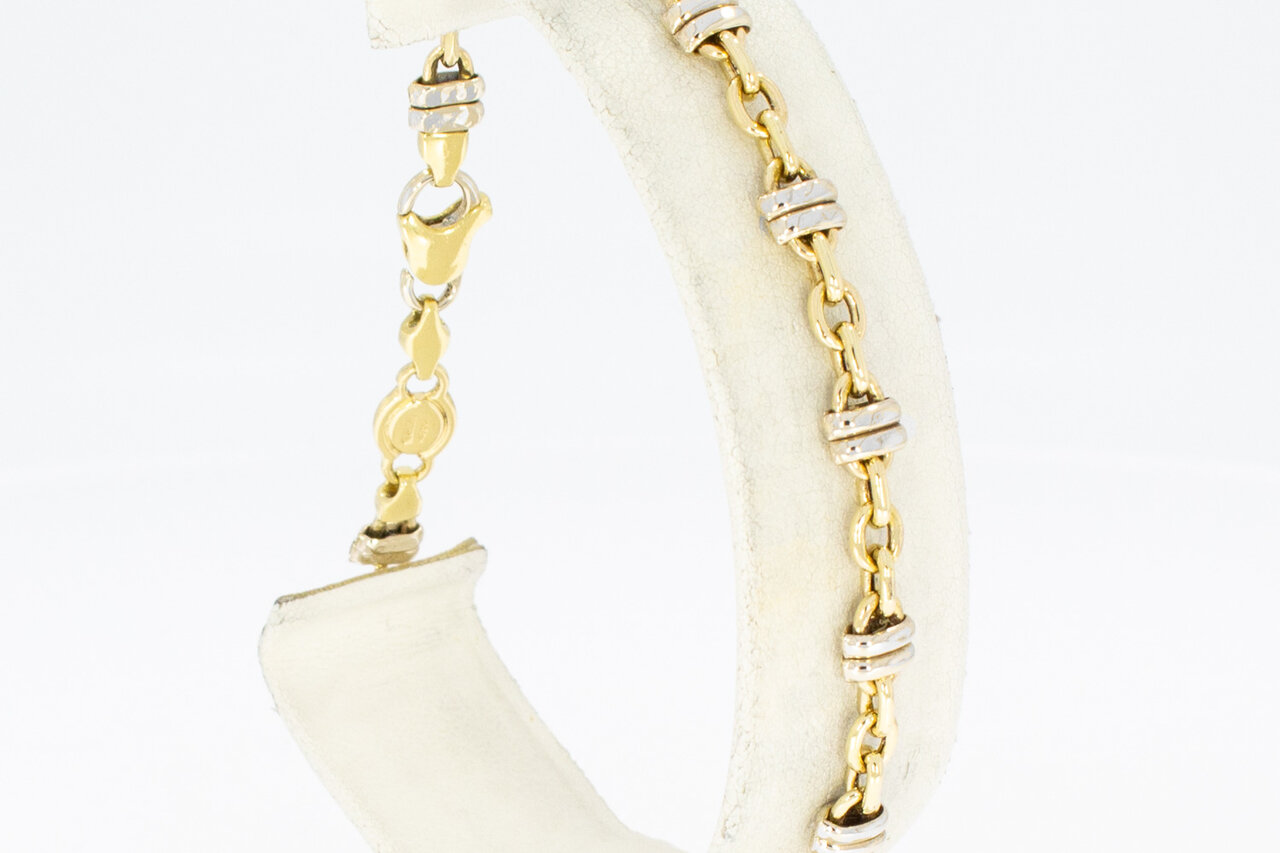 18 Karaat fantasie Anker armband goud - 21,6 cm