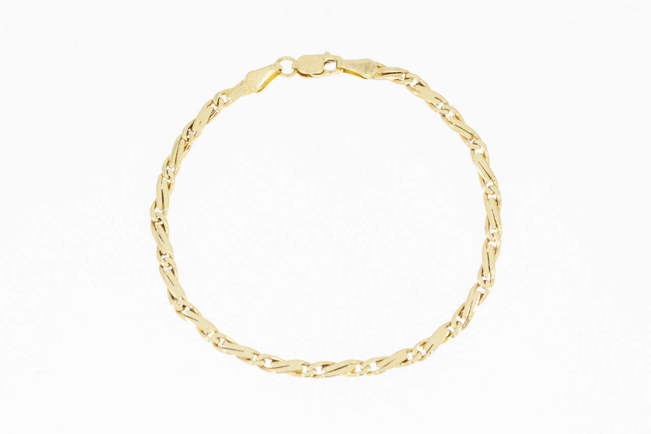 14 Karaat Valkoog gouden armband - 20,1 cm