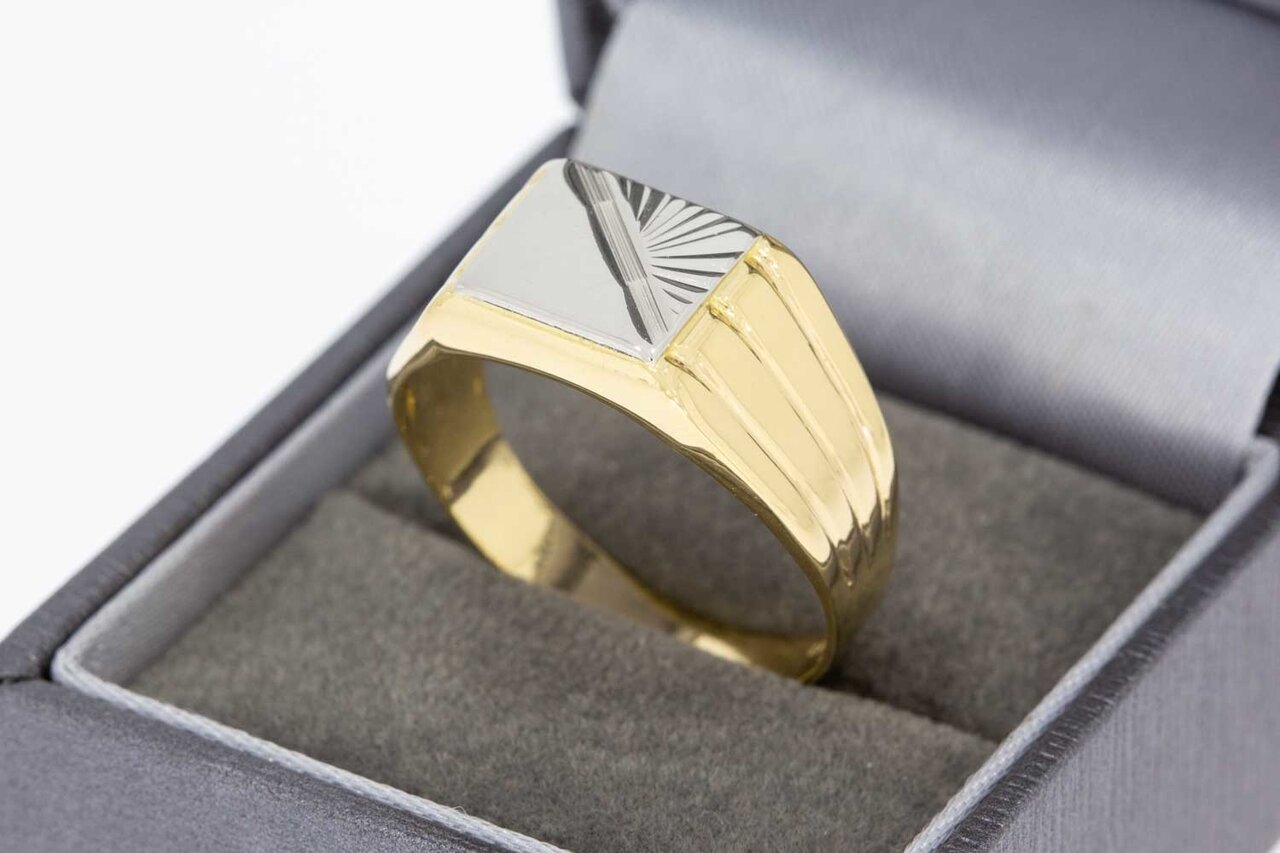 18 Karaat geel gouden Statement ring - diameter 22 mm