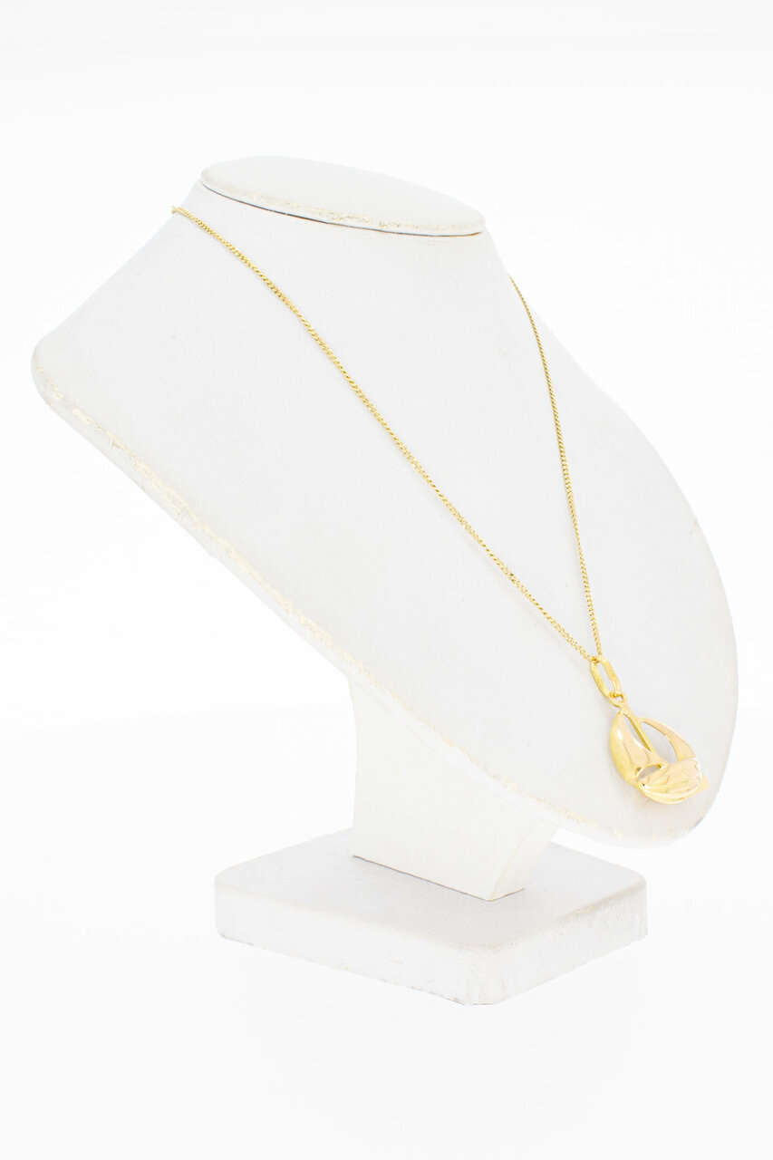 18 Karaat geel gouden bedel / hanger - Zeilboot